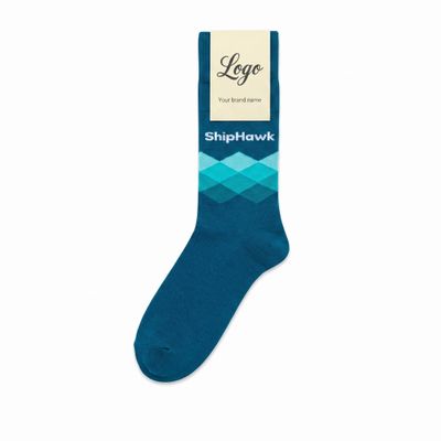 Custom Argyle Pattern Crew Socks - Detail A